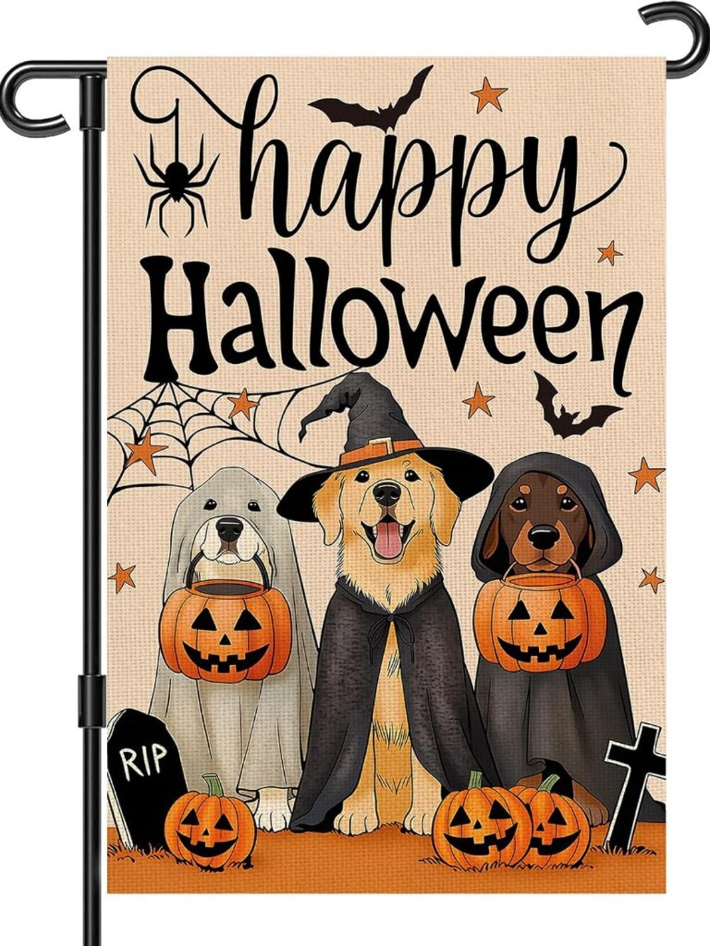 Halloween Decorations Outdoor Garden Flag 12x18 Inch for Outside Double Sided Ha